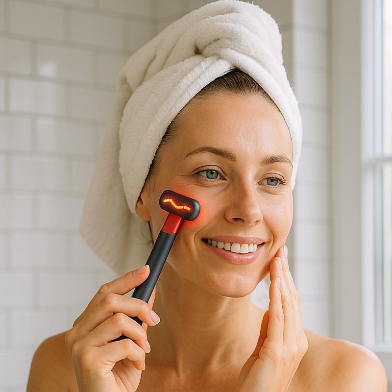 DERMANEW™ - Baguette faciale anti-âge 4 en 1 - thérapie par lumière rouge