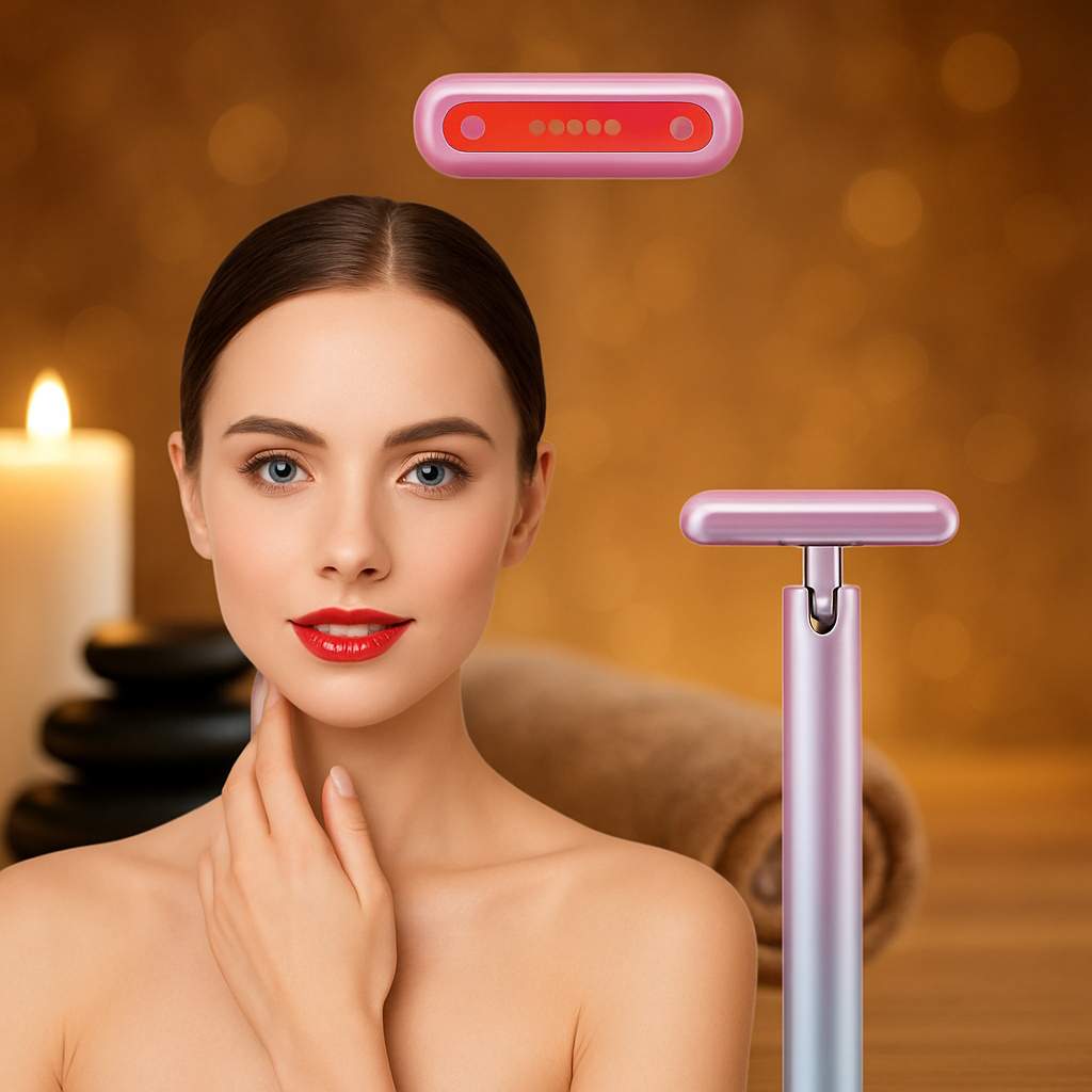 3DERM™ - Baguette anti-âge à microcourants & lumière rouge pour raffermir et lisser la peau
