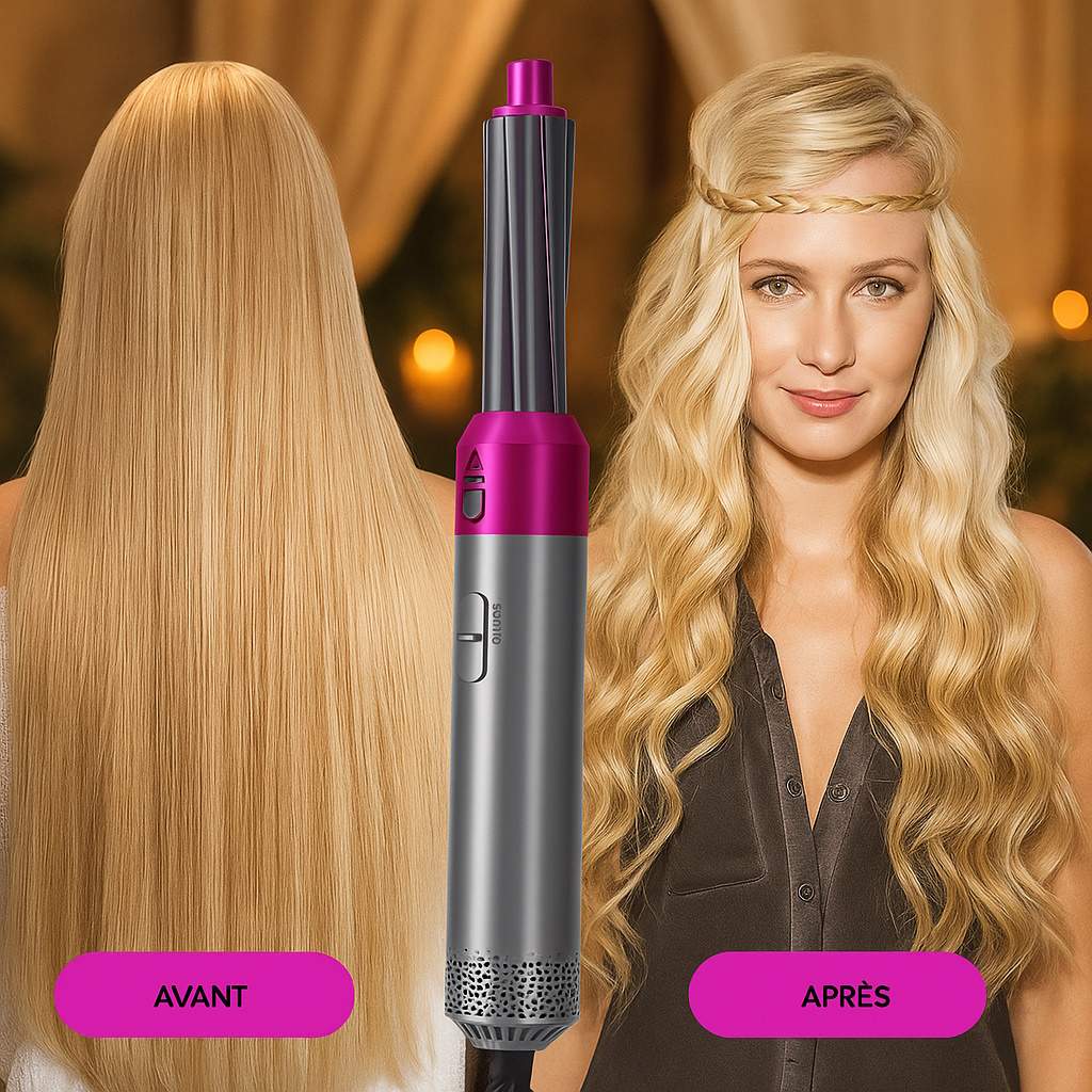 HAIRSTYLE™ - Kit magique 5-en-1-sèche cheveux et fer à boucler